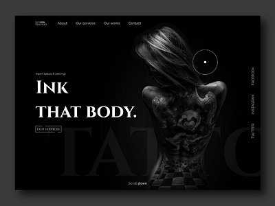 Think Tattoo design tattoo tattoo shop tattoo studio tattoo webdesign tattoo website tattoos ui uidesign webdesign website website design