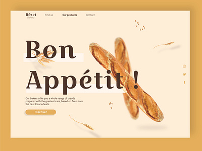 Béret Bakery bakery bakery webdesign bakery website colors ui ui design uidesign webdesign website website concept website design