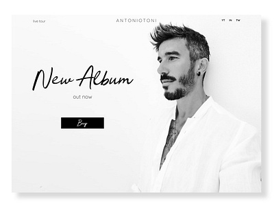 Antonio Toni music music website singer singer website ui ui design uidesign webdesign website website concept website design