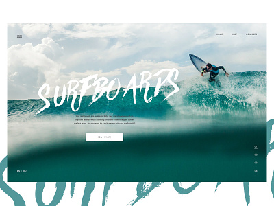 Surfboards design ocean surf art ui ux web