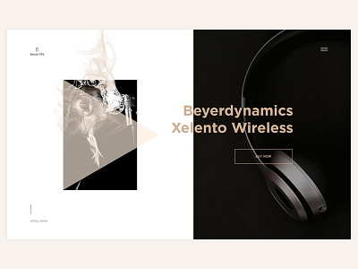 Headphones beyerdynamics black design headphone headphones minimal pink typography ui ux web