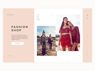 Fashionshop clean clothes design fashion geometric homepage minimal minimalistic models typogaphy ui ux web
