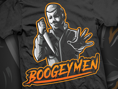 Boogeymen Logo On Shirt boogeyman esports h40 halloween halloweenmovie logo mascot michaelmyers