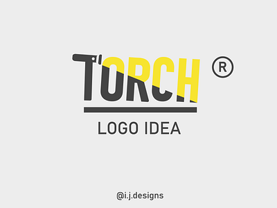 Logo idea Torch creativelogo design graphic graphicdesigns lettering logo logodesigner logoidea minimal typography vector