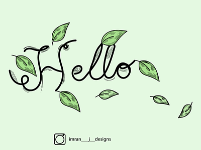 Typography Hello series #2 animation graphic green hello dribble icon illustration leaflet logo poster typography