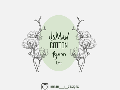 Cotton farm logo animation app art branding cotton design flat graphic icon identity illustration lettering logo minimal pattern product branding sketch typography vector vintage
