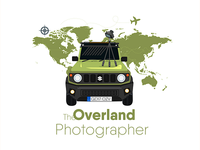 overland phtographer LOGO camera camera logo car design art jeep jungle logo photography suzuki tour world