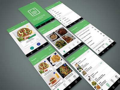Tinder for Recipes app app design material meal planning mobile recipes tinder ui ux