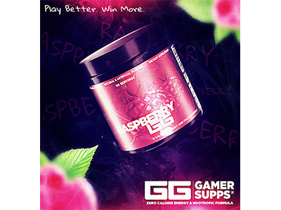 Gamersupps Raspberry Ad advertising design