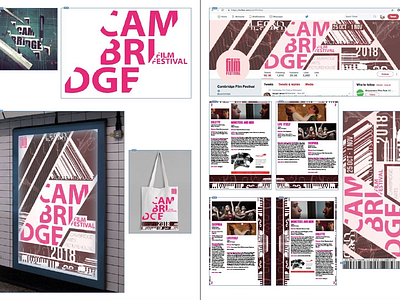 Finished Campaign - Cambridge Film Festival advertising branding cambridge film festival campaign design film mock