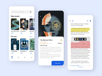 Book Store App book book app bookstore clean concept design interface library mobile mobile app simple ui ukraine ux