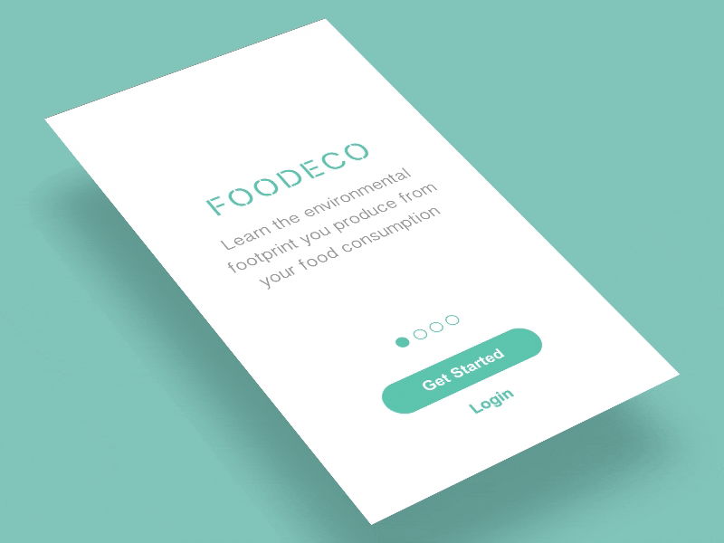 Foodeco Onboarding Page app prototype user experience user interface visual design