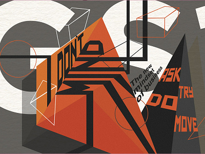 I Dont Mind poster geometry graphic design russian constructivism
