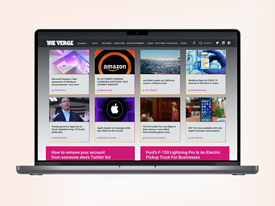 The Verge | Daily UI design figma product design responsive web ui ui design uiux verge web