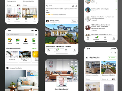 Houzz - mobile app navigation redesign