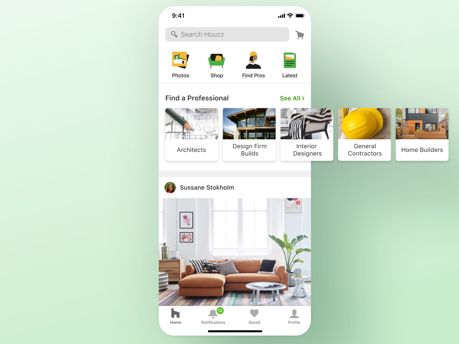 Houzz iOS app - Home page by Hila Halpern on Dribbble