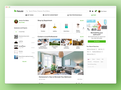 Houzz -Web Homepage