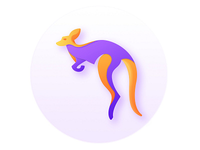 Kangaroo logo design logo ui