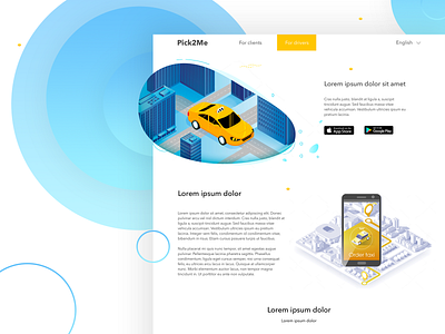 Pick2Me - Landing page