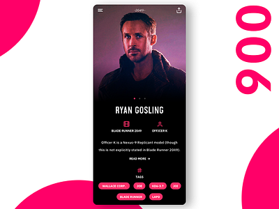 Daily UI 006 - User Profile 006 blade runner 2049 dailyui ios iphone x mobile profile ui user profile ux