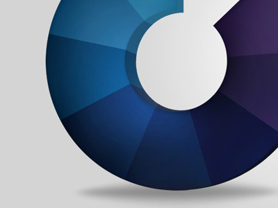 Part of a logo idea blue circle donut logo purple