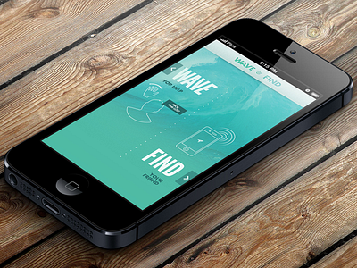 Wave & Find clean home ios minimal nature simple typography ui