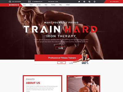 Fitness Landing Page design adobe xd app design illustration illustrator cc ui ux web website xd design