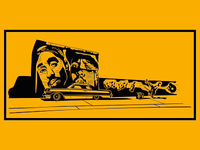 Flow Radyo Hip Hop Radio cars design drawing hip hop illustrasyon illustration impala istanbul notorious big sketch tupac vector