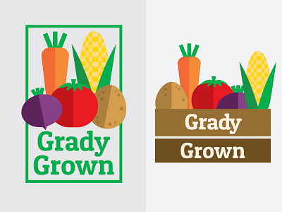 Grady Grown Logo branding graphic design illustration illustrator logo