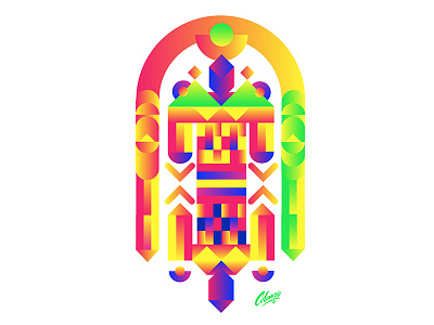 Etnic color etnic geometric illustration vector