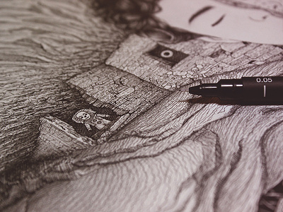 Engraved Memories - Detail details drawing fineart illustration ink inking peakcock pencil drawing pencil illustration pencils realistic