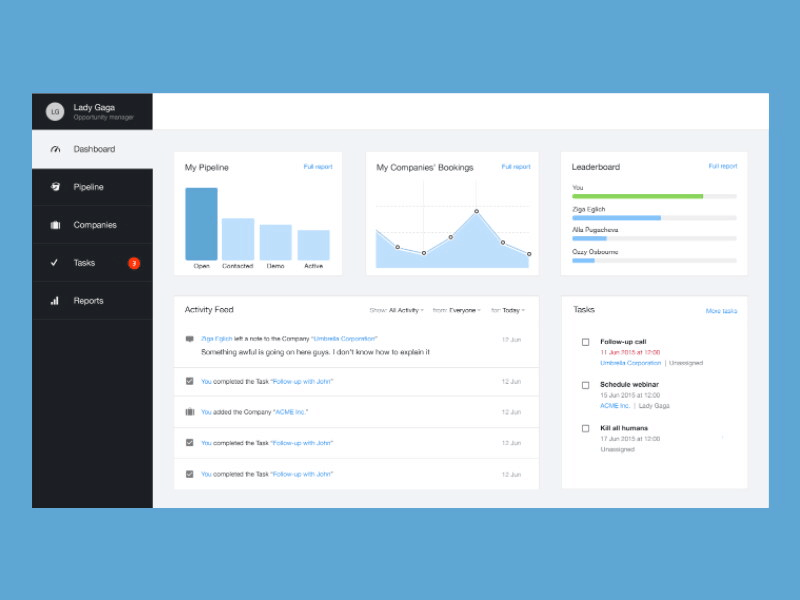 CRM Prototype animation crm prototype ui wireframe