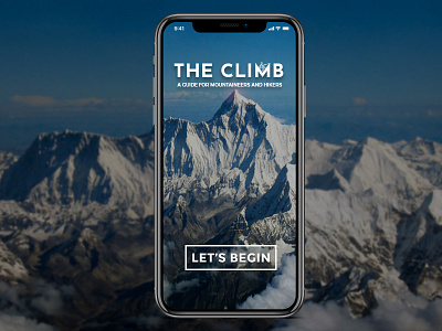 Splash Screen of a Mountaineering App