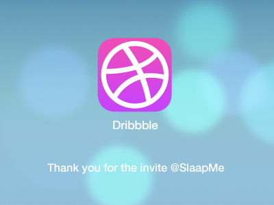Dribbble Thank you for the invite 2013 dribble first step icon invite ios7