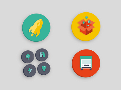 Icon Pack flat icons pack shadow