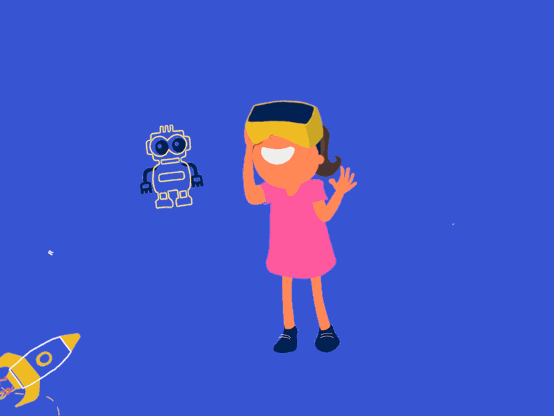 Smart Little Girl after effects character animation motion design