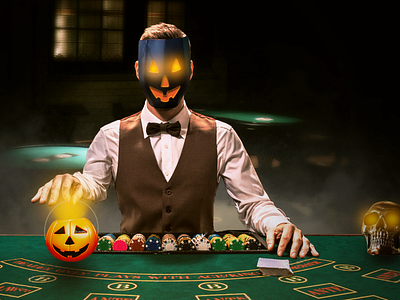 Poker Man For Halloween artdirection creative design new idea photo manipulation photomanipulation poster retouching