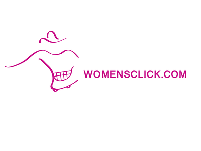 WOMENSCLICK.COM/Logo artdirection branding design dress fashion graphic design logo online shopping pink shopping card