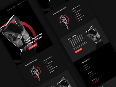 P20 Website | Ipad adobexd darkui design fitness gym personaltrainer pilates red responsive ui ux uxui web webdesign website workout