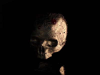 Bloody Skull 3d 3dartist 3ddesign 3drender 3dskull blood bloody c4d cinema4d composition coronarender design droplets halloween lights motiondesign motiongraphics motionlovers multimedia skull