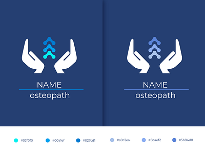 osteopath logo - 2 clinic colorpallete colors design design art designer hand illustration illustrator logo logodesign logos medicine osteopath spine