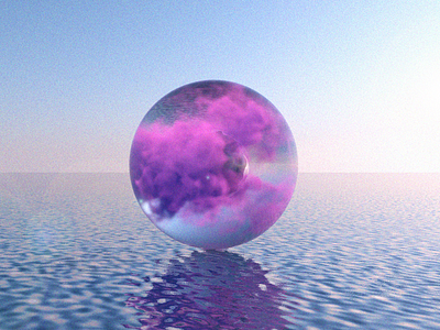 How are clouds born? 3d 3dart adobephotoshop cinema4d clouds colors design digitalart motiondesign motiongraphics ocean pink smoke sphere water