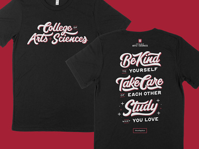 IU College of Arts + Sciences T-Shirt apparel design college design lettering shirt design