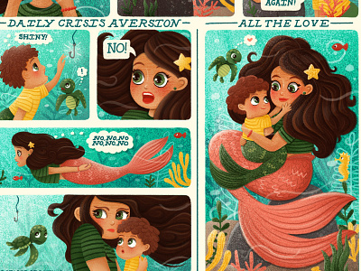 Mermom Graphic Novel Page childrens illustration design graphic novel illustration