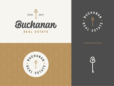 Buchanan Real Estate custom logotype hand lettering key logo logotype pattern real estate real estate branding