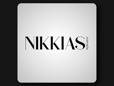 Nikkias Eyewear brand identity design graphic design logo