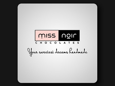 Miss Noir Chocolates brand identity branding design graphic design logo