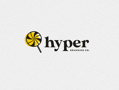 Hyper Branding Logo brand branding branding agency candy design illustration logo lollipop lollipops