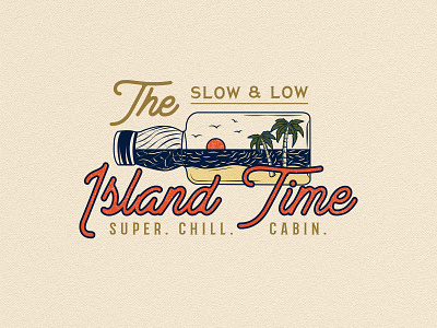 Slow & Low, Rock & Rye Island Time bottle brand design island logo merch nashville shirt whiskey