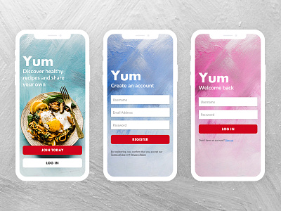 Daily UI 001: Sign Up dailyui food iphonex mobile signup ui